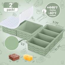 Silicone Freezer Molds For Soup With Lid, 1-Cup & 2-Cup Large  Trays Food Storage Containers For Meal Prep, Freeze 500mL/250mL/125mL Portions – 2 Pack - 1 - 查看 3