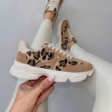 Women's Modern Platform Sneakers, Comfortable For Everyday Casual Wear, Stylish, Vacation, Lace-Up, Party, Office, Outdoor - 盎司 - 查看 5
