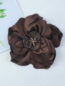 2026 Trâm cài áo hình hoa cuộn 3D tinh tế bằng vải satin thủ công, kích thước 20cm, phụ kiện thời trang đa năng cho quần áo và váy. - hoa hồng - Xem 27