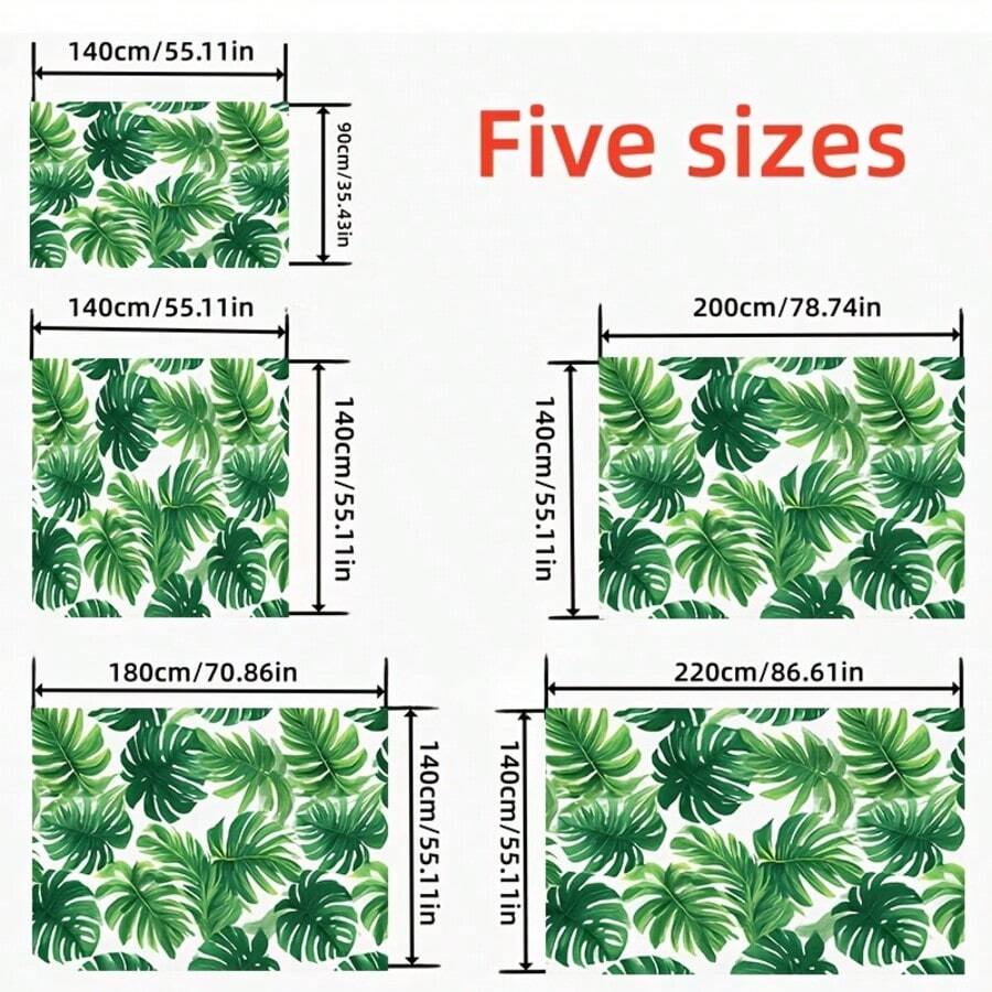 1 件 2D 平面印花柔软桌布，时尚美观的绿色萝卜叶图案，可机洗且易于清洁，适用于餐桌、咖啡桌、书桌、野餐桌、户外餐桌，桌布可提升用餐氛围。 - 1 - 查看 1