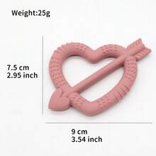 Que gặm nướt hình trái tim cho bé, đồ chơi gặm cho trẻ sơ sinh trong giai đoạn mọc răng, ngăn ngừa mút ngón tay, giúp bé dễ dàng gặm nhai. - Nhiều màu - Xem 4