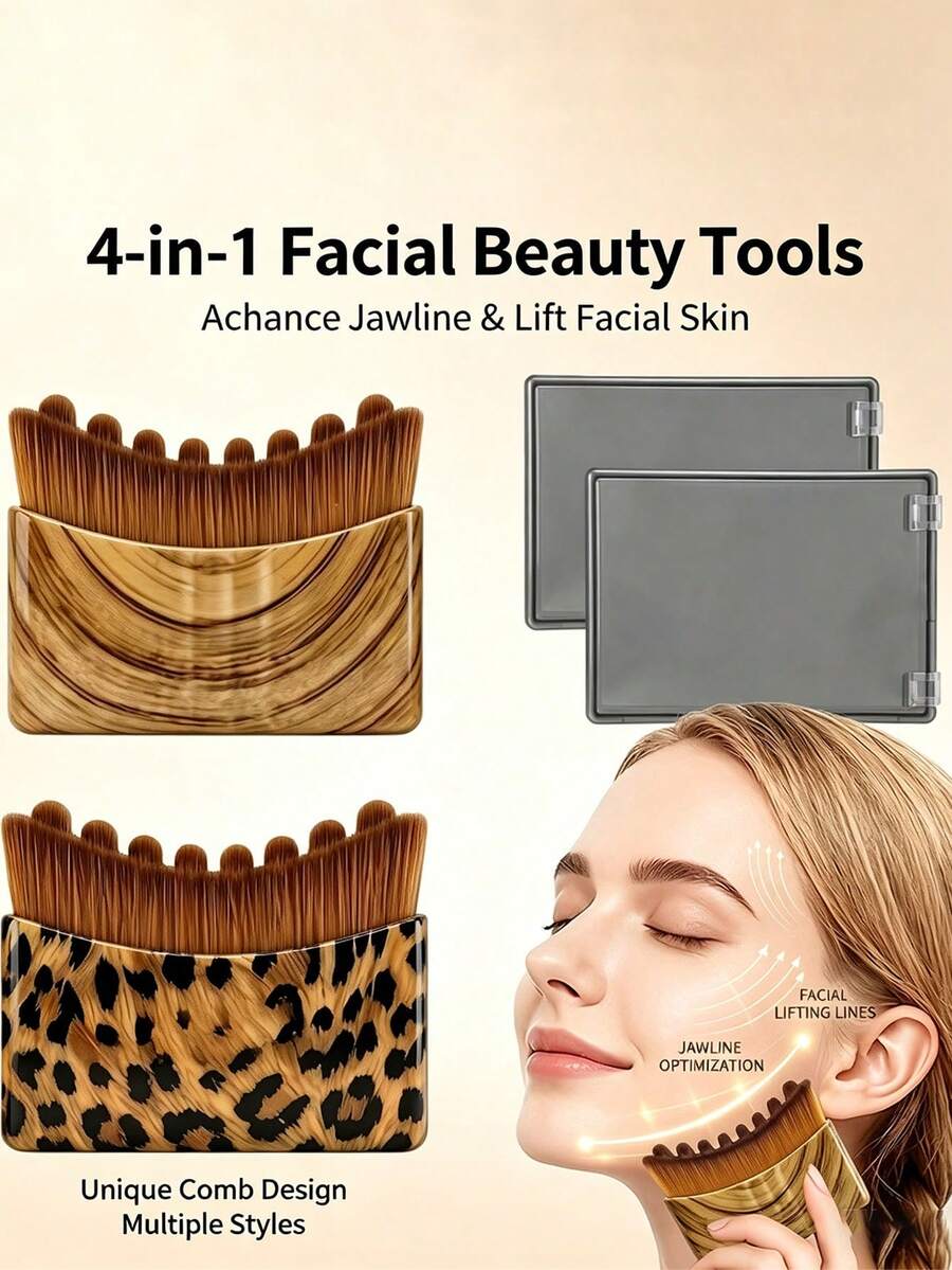 1 cái Bàn chải massage mặt dẫn lưu bạch huyết hình chữ V tiện dụng mới, con lăn nâng cơ và làm săn chắc da mặt, dụng cụ tạo hình khuôn mặt cầm tay, máy massage đa chức năng vùng cằm. - Mẫu hàng đầu - Xem 1