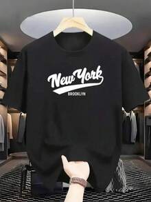 1 pieza de camiseta unisex de manga corta y cuello redondo, holgada, de 180 g, diseñada por artistas de Y2K en el estilo Bababask, hecha de 100% algodón puro.Son informales y versátiles, adecuados para ropa urbana, salidas diarias, campamentos, conciertos, eventos de hip-hop, rock y rap, y presentan diseños inspirados en celebridades.Ideal para festivales, otoño y uso durante todo el año. - Negro - Ver 1