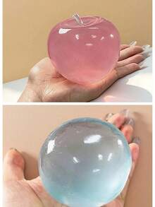 Giao hàng ngẫu nhiên 1 món, Đồ chơi giảm căng thẳng hình quả táo pha lê màu hồng, Đồ chơi bóp mềm hình pho mát, Đồ chơi bóp mềm hình bánh bao, Đồ chơi giảm căng thẳng, Đồ chơi bóp mềm - Đồ chơi giảm căng thẳng hình quả táo pha lê màu hồng - Xem 6