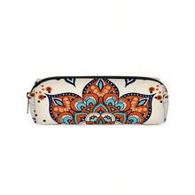 Túi đựng bút một lớp, in họa tiết hoa văn Bohemian phủ khắp bề mặt. - màu đen - Xem 12