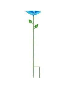 蜜蜂饮水站，蝴蝶喂花器，户外蜜蜂饮水器，金属花园装饰，蜜蜂浴盆，花卉图案金属蜜蜂饮水器，彩色蝴蝶蜜蜂浴盆，适用于户外花园装饰 - B - 查看 12