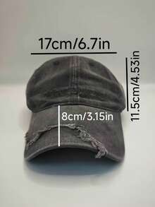 American Vintage Worn-Out Distressed Letter Embroidered Baseball Cap, New Summer Style For Men And Women, Face-Flattering Peaked Cap,Beach,Travel - B - View 8
