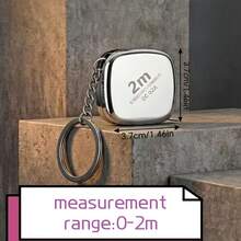 2m Mini cinta métrica retráctil con llavero, regalo de regla grabada, medición de cintura - A - Ver 8