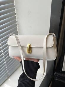 Retro Patchwork Leopard Print Elegant Underarm Shoulder Bag, Leopard Print Ladies Handbag, Leopard Print - White - View 8