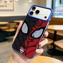 Marvel 手機殼，紅黑配色蜘蛛人極簡設計，適用於 iPhone 18 Pro、18 Pro Max、Galaxy S26、S26+、S25 FE、S25 Ultra、S25 EDGE、S25、S24 Plus、S23 Ultra、S22、17 Pro、12 Pro、14 Pro Max、16 Pro Max、IP17、16 Plus、15 Pro Max、IP16、14 Plus、15 Pro、IP14、13 Pro Max、17 Air、12、11 Pro，時尚高級防護殼，防震保護套 - 藍色 - 查看 3