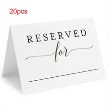 5/10/20 piezas Tarjetas de asiento reservado para boda, adecuadas para decoración de mesa de banquete de familia, compromiso y boda, decoración de boda, suministros de boda, fiesta, restaurante - Multicolor - Ver 14