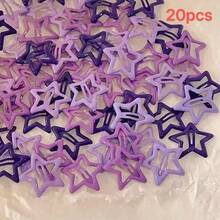 10/20/50/100pcs Purple Star Hair Clips For Women, Fashionable Bangs/Side Fringe Five-Pointed Star, Daily Wear, Bangs Styling, Stylish Clips, Star Design, Durable Hair Clips, Well-Crafted Clips, Women Hair Clips, Decorative Clips, Fashion Enthusiasts, Followers - Star Hair Clip - View 12