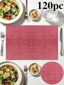 1/4/6/120pcs Luxury Rectangular PVC Woven Placemats, And Odorless, Waterproof, Oil-Proof, Washable, Easy To Clean, Good Heat Insulation, Effectively Protects Dining Table And Kitchen Countertop, Reversible, Flexible And Non-Deforming, Wear-Resistant And Durable, Long-Lasting, Lightweight And Easy To Store; High-Quality Texture, Both Practical Tableware Mat, Bowl/Plate/Cup Coaster, And Beautiful Tabletop Decoration Mat - Multicolor - View 39
