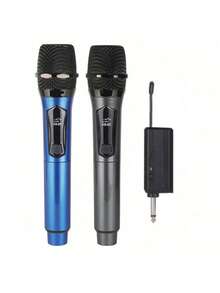 Handheld Wireless Microphone, Portable, Professional Unidirectional Dynamic Coil With Mute Function, 6.35mm Plug, For Gaming, Live Streaming And Video Conferencing, Stylish Design | Durable Construction, Singing Microphone, 1-To-2 Wireless Microphone, Professional Handheld Microphone, Suitable For Karaoke, Party, Church, Performance Recording, 800mAh Battery - Multicolor - View 14