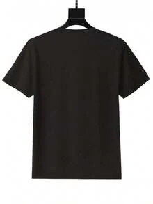 Camiseta de talla grande, azul claro con estampado de camuflaje y gotas de labios - Camiseta casual de manga corta y cuello redondo, lavable a máquina, para primavera y verano, con patrón geométrico, atuendo casual cómodo, camisetas para damas, suave. - Negro - Ver 2