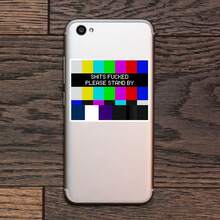 1PC Retro TV Test Screen Vinyl Sticker, Waterproof Color Bar Decal With Pixel Please Stand By Style For Laptop, Water Bottle, Notebook, Journal, Phone Case, Luggage Decor - S2082 - View 6
