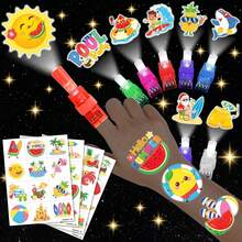 72 Piezas de Recuerdos para Fiestas de Verano: 48 Tatuajes Luminosos Y 24 Luces Led para Dedos. Ideales para Rellenar Bolsas de Regalos de Cumpleaños, Como Artículos para Fiestas Y JuguetesApto para 10 personas - 1 - Ver 6