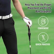 Grip Trainer,Grip Training Aid,Swing Trainer Correcting Left And Right Hand Positions,Helps Train Correct Hand Position - 黑色 - 查看 5