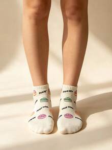 1/5 Đôi tất chủ đề đồ ăn nhanh, tất cổ ngắn bằng cotton mềm mại in hình đồ ăn ngộ nghĩnh, quà tặng cho người yêu ẩm thực, tất thường ngày unisex, lựa chọn tuyệt vời cho sinh nhật, Halloween, tiệc Lễ Tạ ơn. - Nhiều màu - Xem 4