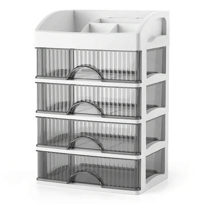 Caja de almacenaje para maquillaje de 5 capas, caja de almacenamiento de desechos, tocador estilo cajón, escritorio de oficina, cosméticos, armario de almacenamiento multicapa, 1 ud.