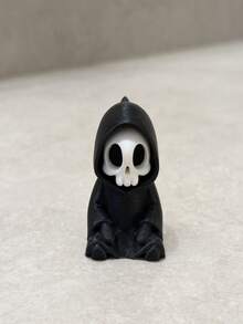 Figura del Segador Gótico de 6,8 cm, Segador Lindo Leyendo Decoración de Escritorio, Material PLA Negro y Blanco, Regalo Único Ideal para Amantes de los Libros en Halloween - Multicolor - Ver 14