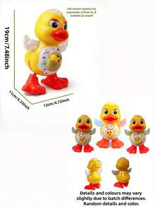 Glowing, Singing, Walking, Dancing Space Duck Robot Toy, Suitable As Birthday Gift For Infants, Toddlers And Children - Multicolor - View 3