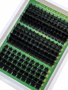 180pcs/260pcs 300D+200D+160D/60D+100D+160D Spiky Cluster Eyelash Extension, 10-18mm Super Fluffy Realistic Lashes, D-Curl Flirty DIY Personal Fairy Cluster False Eyelashes, Home Use - DD - 查看 3