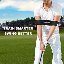 Swing Correcting Arm Band, Swing Trainer Aid,Trainer Right & Left-Handed Players - 黑帶 - 查看 6