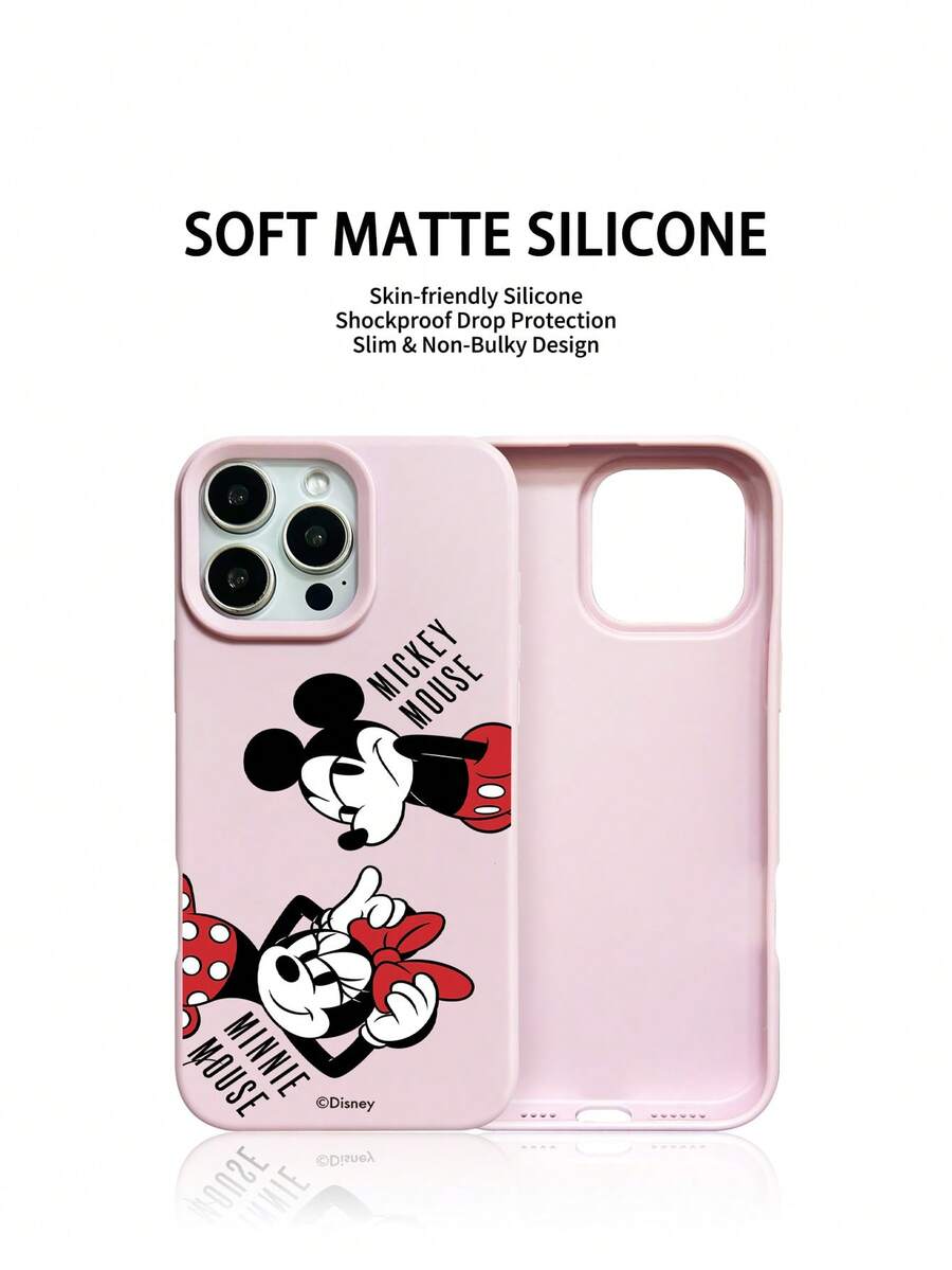 Ốp điện thoại Disney - Quà tặng Giáng sinh - Hộp đựng điện thoại cho iPhone 17 17Air 17pro 17promax 11 12 13 14 15 16pro 16promax 14Plus 15Plus 16Plus 15promax 16pro 16promax XR - Hồng - Xem 1