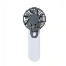 1 pieza Abanico de mano de unicolor, Mini ventilador portátil a batería (baterías no incluidas), 4 colores, diseño minimalista, adecuado para verano, al aire libre, deportes, hogar, oficina, estudio, uso diario, festivales, accesorios - Multicolor - Ver 15