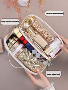 New Transparent Mesh Cosmetic Bag, Large Capacity Pillow Bag, Multifunctional Toiletry Organizer Pouch - Multicolor - View 10