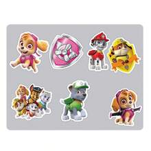 Paw Patrol 1套/100張可愛主題貼紙，卡通狗狗巡邏隊自黏貼紙，適用於水瓶、桌面、筆記本電腦、筆記本、行李箱、日記本、剪貼簿、桌面裝飾、DIY專案，無殘膠貼紙，派對用品 - 彩色 - 查看 3