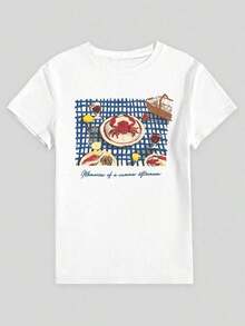 Camiseta de manga corta ajustada con estampado floral casual para mujer, adecuada para el verano, las vacaciones y el transporte diario woman Todo tipo de impresiones, chaqueta, camiseta de cuello redondo, casual, para oficina, para viajar, muy popular, viento deportivo, estampado/patrón, camiseta de algodón 100%, camiseta casual, cómoda, suave, transpirable The latest popular bestseller - Blanco - Ver 3
