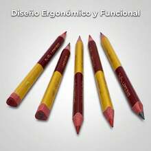 Indra Box Of 10 Triangular Duo Pencils IND-0059N HB/Red Graduation Ergonomic And Functional For Writing And Drawing - Sets - View 6