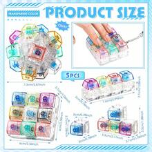 1個 5款鍵盤鑰匙圈方塊 機械軸點擊器 彩色透明鍵帽 壓克力 EDC 紓壓玩具 - 彩色 - 查看 5
