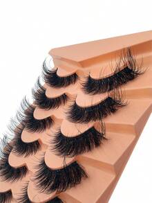 6 Pairs Of C-Shaped Voluminous False Eyelashes, Combining Soft Wearability With Striking Volume, Durable And Reusable - View 4