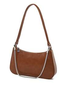 Borsa a tracolla vintage in pelle PU, borsa leggera per pendolari, borsa a spalla classica e portatile, adatta per adolescenti, donne, studenti universitari, donne d'ufficio. Ideale per ufficio, scuola, lavoro, affari, pendolarismo, shopping, appuntamenti, viaggi, attività all'aperto e altre occasioni, inoltre un ottimo regalo per le signore. - Multicolore - Visualizzare 3