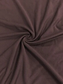 Women's Summer Slim Fit Solid Color Casual Short Sleeve Camisole, Brown - Brown - View 4
