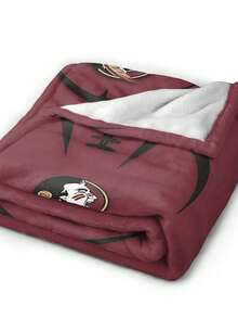 Florida State Merch Seminoles Throw Blanket Warm Blankets Breathable Air Conditioner Blanket For Car Classic Outdoor Blankets For Picnic For All Season - 黑色 - 查看 7