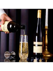 Bộ 5/1 ly sâm panh không quai, viền vàng, ly cocktail trong suốt, chống vỡ, lý tưởng cho các buổi tụ họp, đám cưới, sinh nhật, dã ngoại mùa xuân, tiệc mùa hè. - Nhiều màu - Xem 5