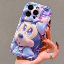 Disney Minnie Mouse Phone Case.Galaxy-Eyed Minnie In Soft Plush Texture On A Magical Gradient Background Protective Cover. Compatible With IPhone 17, 16, 15, 14, 13, 12, 11 Pro Series, Featuring The Beloved Mouse With Starry Eyes And A Pastel Bow, Perfect For Minnie Fans And Disney Lovers Who Love A Whimsical, Dreamy Design, Ideal For Birthdays, Holidays, Anniversaries, Graduation Gifts, Or Any Special Occasion To Surprise Family, Friends, Classmates, And Loved Ones. - trắng - Xem 4