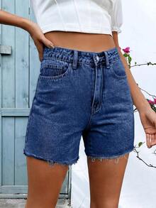 Plus Size Women Casual Fashion Elastic Skinny Jeans Summer - Azul oscuro - Ver 4