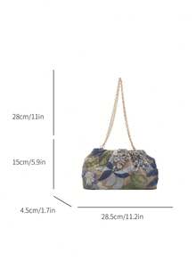 New Fashionable Sequin Chain Handbag, Suitable For Parties, Outings, Vacations, Shopping And Daily Use, Can Store Coins, Phones, Also Suitable As A Work Bag For White-Collar, College Students And Office Workers, Elegant Ladies Bag - Blue - View 7