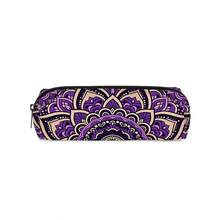 Túi đựng bút một lớp, in họa tiết hoa văn Bohemian phủ khắp bề mặt. - màu đen - Xem 14