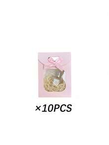 10个可重复使用的粉色透明礼品袋 - 装饰糖果袋，适用于婚礼/婴儿派对回礼、多用途派对礼品袋、不含鲜花、节日礼品包装袋 - 多色 - 查看 7