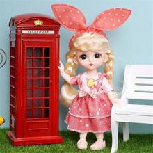 Muñeca de princesa bonita de 16cm, 1/12, 13 articulaciones, BJD, DIY, juguetes para muñecas con ropa, zapatos, cara dulce móvil, regalo de cumpleaños para niños y niñas - 01 - Ver 16