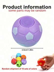 Random Color Interactive Finger Football Rotatable Stress Relief Sensory Toy, Children's Birthday Party Gift Filler - 多色 - 查看 5