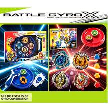 BURST Generation Unprinted Series Collection, Includes 4 Assembled Metal Beyblades + 2 Launchers + Grip + Stadium, Battle Set - Multicolor - View 6