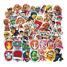 Paw Patrol 1套/100張可愛主題貼紙，卡通狗狗巡邏隊自黏貼紙，適用於水瓶、桌面、筆記本電腦、筆記本、行李箱、日記本、剪貼簿、桌面裝飾、DIY專案，無殘膠貼紙，派對用品 - 彩色 - 查看 1