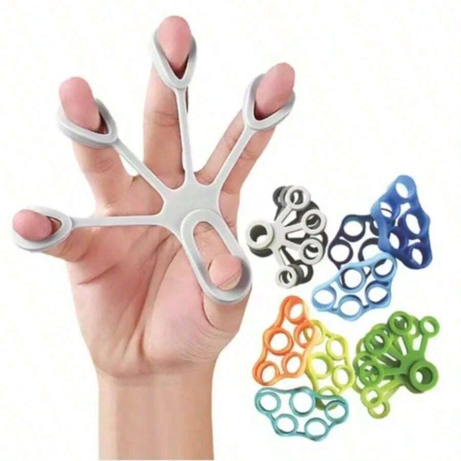 1个硅胶握力器,减压玩具,感官解压玩具,专为多动症和注意力不集中问题设计,B-3级,缓解压力 - 彩色 - 查看 1